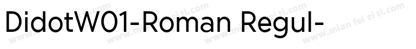 DidotW01-Roman Regul字体转换